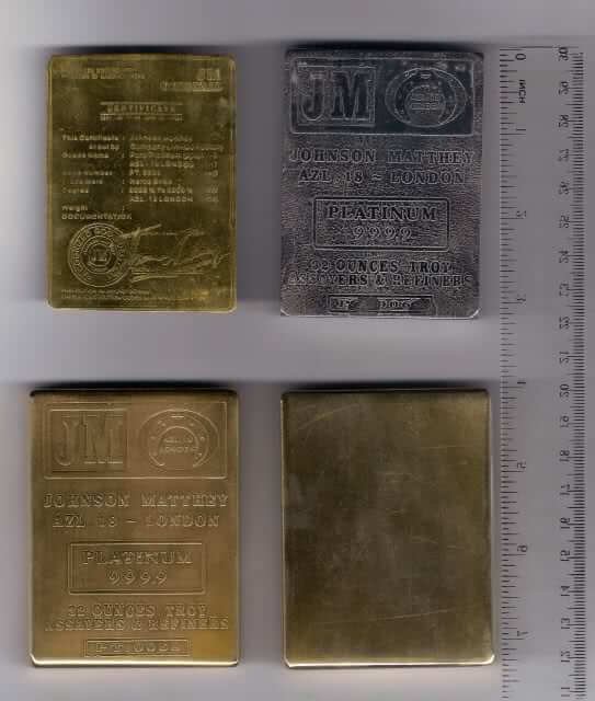 Counterfeit platinum PAMP Suisse bar in fake packaging surfaces