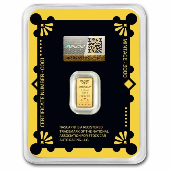 1 gram NASCAR Mexico International Cup Gold Bar - Image 2