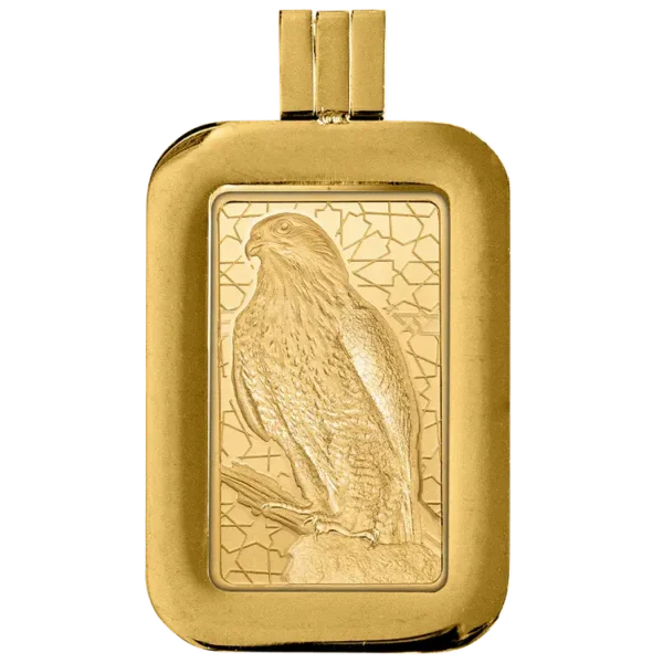 5 gram PAMP Gold Bar - Arabian Falcon with Frame - Image 4