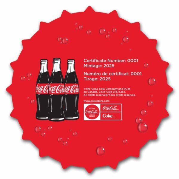 1.2 gram 2025 Coca-Cola® Bottle Cap w/ Box & COA - Image 8