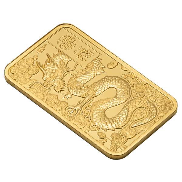 5 gram PAMP Suisse Good Luck Yellow Dragon Gold Bar - Image 3