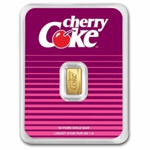 1 gram PAMP Coca-Cola Cherry Coke Gold Bar