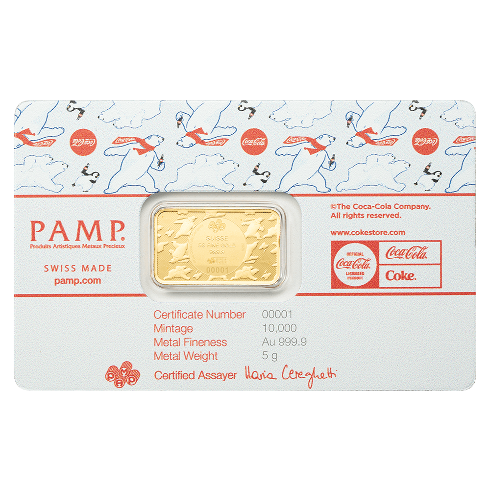 5 gram PAMP Coca-Cola® Holiday Polar Bears - Image 2