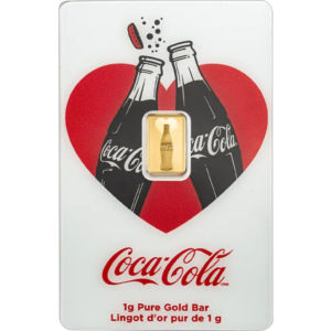1 gram PAMP Coca-Cola® Valentine Love Gold Bar