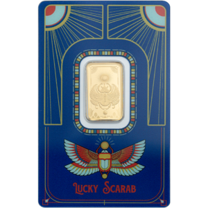 5 gram PAMP Good Luck Scarab Gold Bar