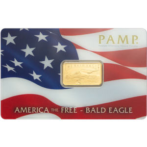 5 gram PAMP America the Free Bald Eagle Gold Bar