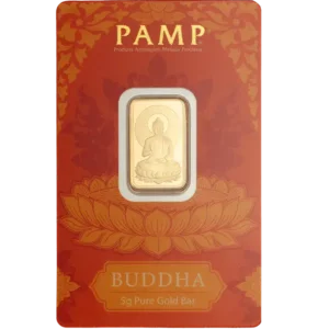 5 gram PAMP Buddha with Lotus Gold Bar