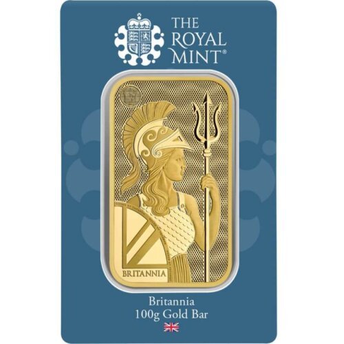 100 gram Gold Bar - The Royal Mint Britannia