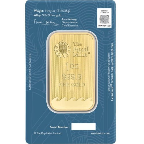 1 oz Gold Bar - The Royal Mint Britannia