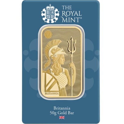 50 gram Gold Bar - The Royal Mint Britannia