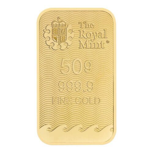 50 gram Gold Bar - The Royal Mint Britannia