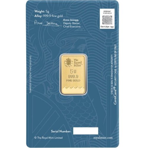 5 gram Gold Bar - The Royal Mint Britannia